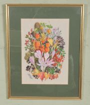 Margaret E Ryder (1908-1998), A framed watercolour, still life flowers. (37cm x 25cm)