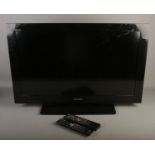 A 32" Sony Bravia television.