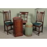 A quantity of assorted furniture. Includes 19th century mahogany chair, pair of dining chairs, Lloyd