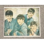 The Beatles Leo Jansen limited edition 1964 lithograph. 43x36cm