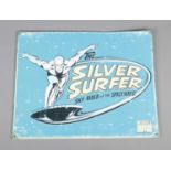 Marvel's The Silver Surfer- Sky Rider of the Spaceways! metal wall sign. Approx. dimensions 40.5cm x
