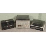 A small quantity of hi-fi equipment. Includes Hitachi SDT-2000 music centre, Panasonic SG-J500L