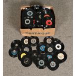 One large box of juke box singles, many black label examples.