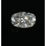 An oval cut diamond stone. Dimensions: Length: 5mm, Width: 3mm.