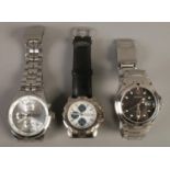 Three Gents quartz watches, to include two Sekonda 50 metres examples.