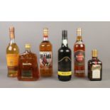 Six sealed bottles of alcohol, to include Glenmorangie 10 Years Old 'The Original' (70cl), Havana