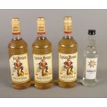 A collection of full and sealed alcohol to include bottles of Captain Morgan Original Spiced Gold