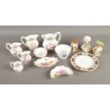 A collection of Royal Crown Derby ceramics to include Derby Posies, blue and white bowl along with