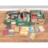 Three boxes of assorted books including observer's guides, A.A. Milne, fishing guides, etc.