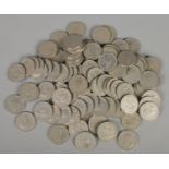 A quantity of George VI two shilling coins. 1.1kg.