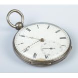 A white metal Arnold of London detached lever pocket watch, with 13 jewel 'Parachute & Compensation'