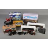 One box of mixed collectable models/toys including St John Tin Toy Bluebird Record Racer, Gran
