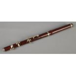 A unnamed rosewood piccolo. (38cm)