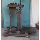 A set of W&T Avery sack weighing scales (3 CWT), with a small quantity of weights. Requires new base