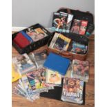 A box and a suitcase containing a large quantity of Boxing magazines and books. Includes The British