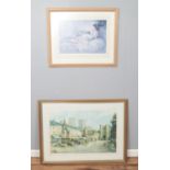 After Richard Eric Sturgeon, two large framed prints. One of a maiden signed in pencil by the