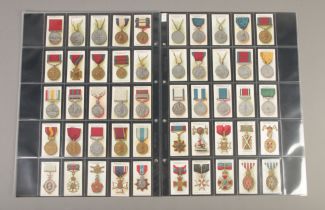 Taddy's cigarette cards, British Medals & Decorations, Series 2 (Steel Blue backs) complete set 50/
