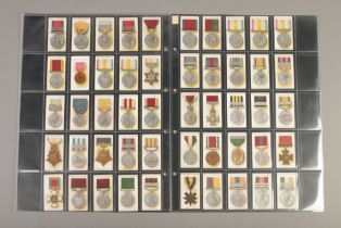 Taddy's cigarette cards, British Medals & Ribbons, (Green backs) complete set 50/50 Good/Very Good