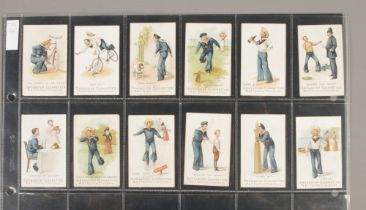 W & F Faulkner Grenadier cigarette cards, Nautical Terms 1st series, complete set 12/12. Good/Very