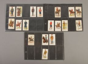 Mixed backs, Colonial Troops, part set 18 cards. Fair, Some Good/Poor Examples.