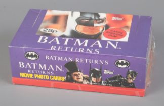 A sealed Trade box of Topps Batman Returns Movie Photo Cards.