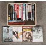 A collection of Napoleonic and Russian warfare books, mostly Napoleonic and World War II. To include