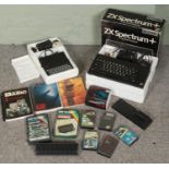 A boxed Sinclair ZX Spectrum Personal Computer and accessories. Includes ZX81, games, manuals, etc.