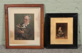 Two framed Pears soap prints to include Bubbles and Seeing. Largest example dimensions including