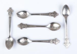 A set of five Rolex Bucherer collector's/souvenir spoons.