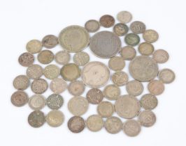 A collection of British pre decimal coins, pre 1947 examples with some pre 1920 examples