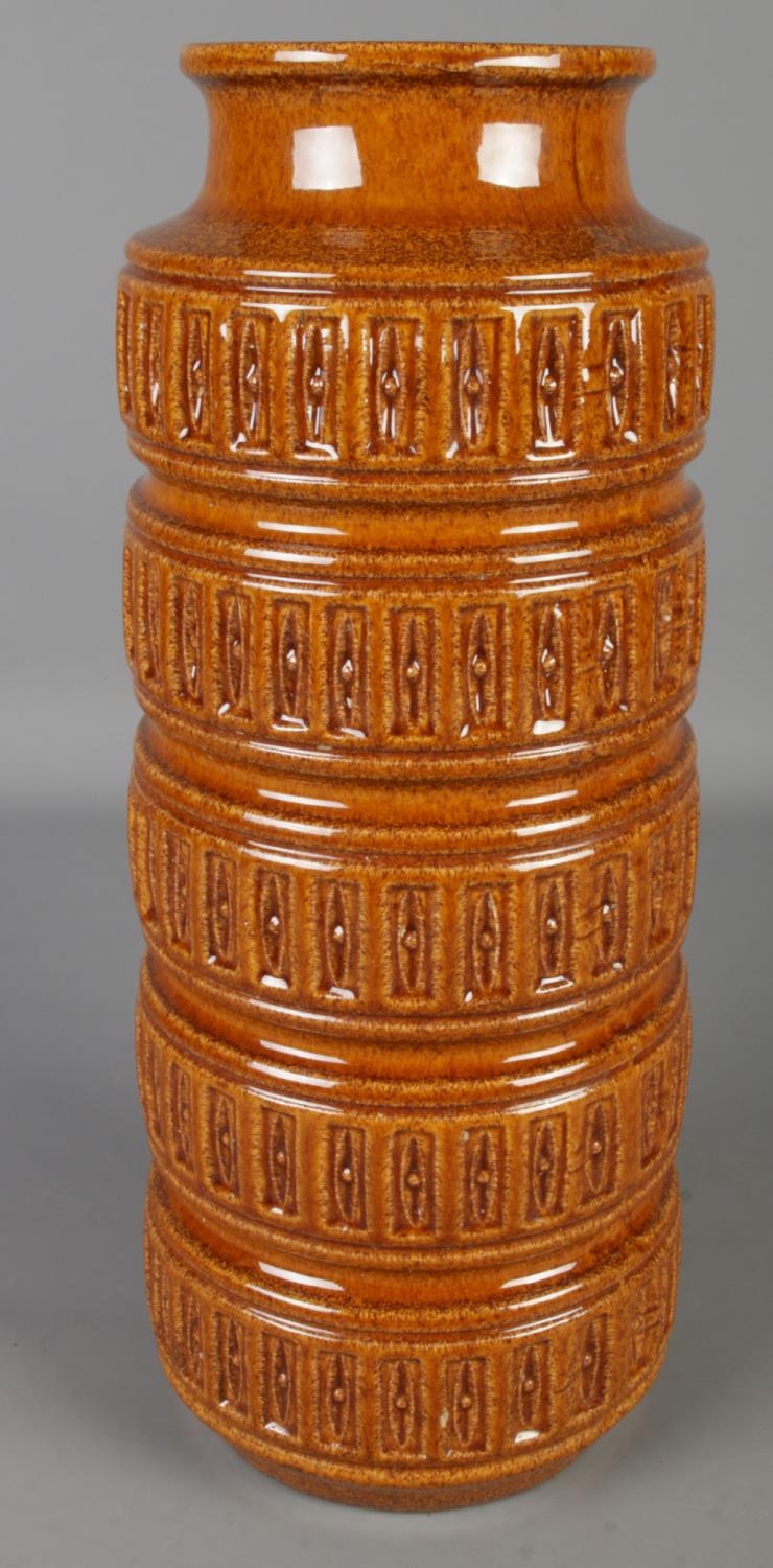 A large West German pottery vase. (41cm)