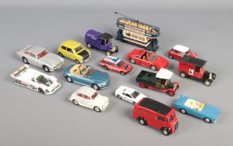 A small collection of Corgi diecast vehicles. Includes James Bond 007 Aston Martin DB 5, Mr Bean,