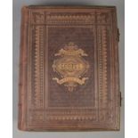 A leather and gilt bound Brown's Self-Interpreting family bible with colour plates and front