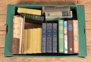 A box of assorted books, to include for Folio Society volumes; 'The Secret Garden', 'Strong Poison',