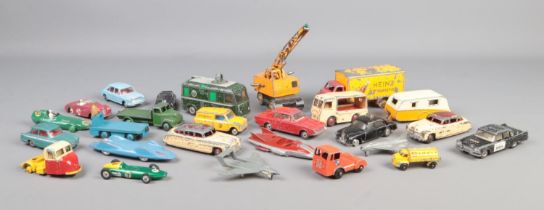 A collection of play worn diecast vehicles to include Dinky, Corgi and Budgie. Examples include