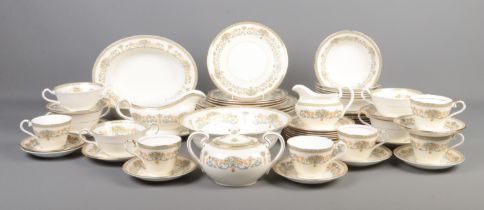 A large quantity of Aynsley dinnerwares in the 'Henley' design. To include serving bowl, tureens,