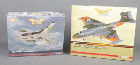 Two boxed limited edition Corgi The Aviation Archive military model aircrafts. Includes Military