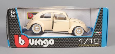 Burago 1:18 Scale Die Cast model of a 19575 Volkswagen Kafer Beetle.