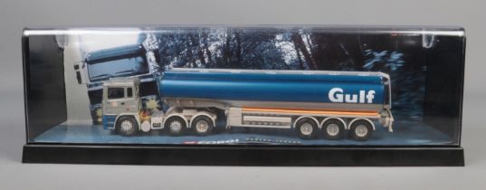 Corgi Model Truck Issue comprising No. 75101 ERF Tanker in the livery of Gulf Oil.