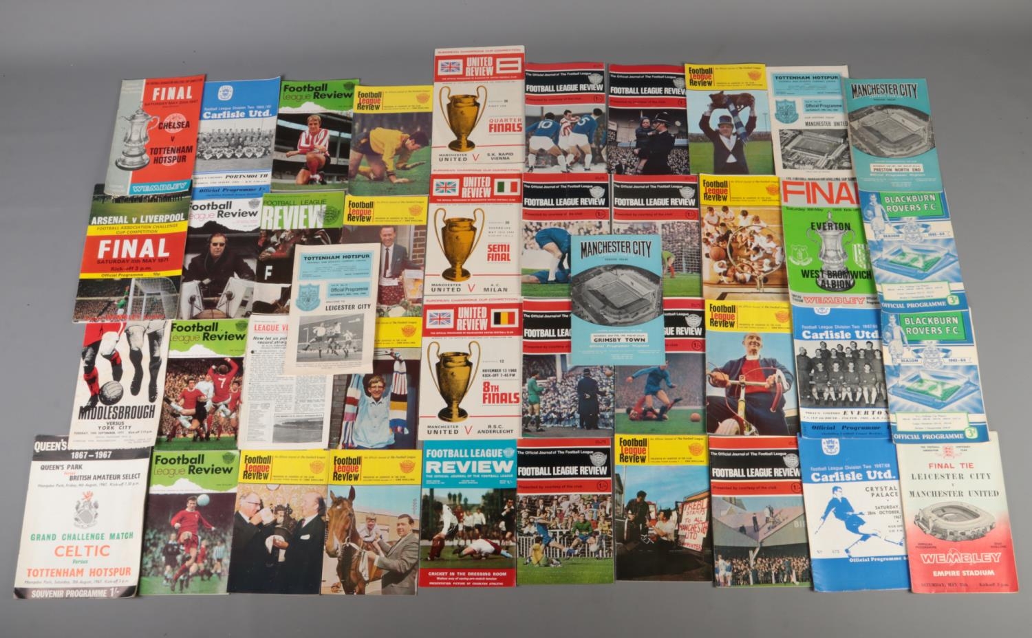 A good collection of mainly 1960s football match programmes and Football League Review magazines. To