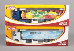 Two Die cast 1:50 Scale models by Joal of Articulated Lorries. Original box and packaging.