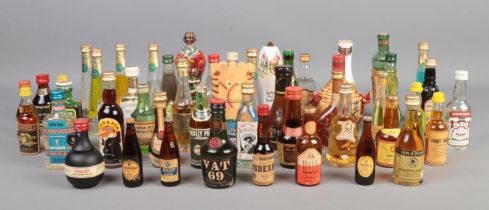 A box of alcohol miniatures, to include Martini, Tia Maria, Sangria, Tequila, Jagermeister and