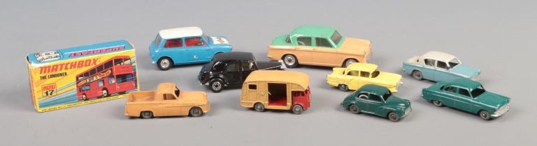 A small collection of diecast vehicles including six Lesney models, boxed Matchbox New 17 The