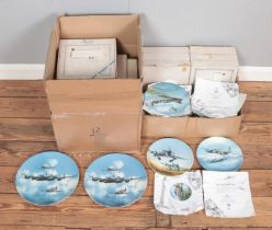 Of Aviation interest, a very large collection of over 40 collectors cabinet plates, mostly WW2 war