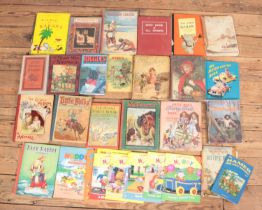 Two boxes of vintage childrens books. Includes Winkie And The Wily Fox, The Oxford Dictionary of