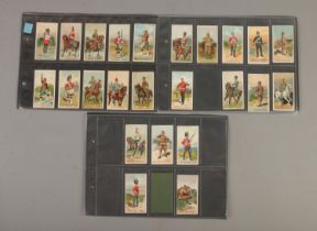 American Tobacco Co cigarette cards, Military Uniforms D Series, Incomplete set 24/25. Good, Some