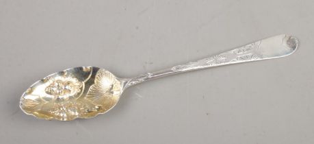 A Georgian silver Hester Bateman berry spoon hallmarked London 1782. Total weight 51g. Some