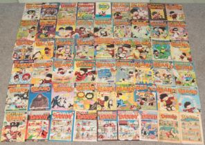 A 1966 Beano Book along with a collection of Beano and Dandy magazine. Magazines includes two 1963