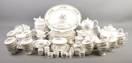 A large quantity of Ming Rose ceramics. Including tea and dinnerwares by Coalport and Foley China.