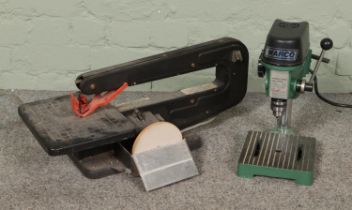 Warco three speed drill press with a Dremel Moto-Shop scroll saw/sander M57612-5